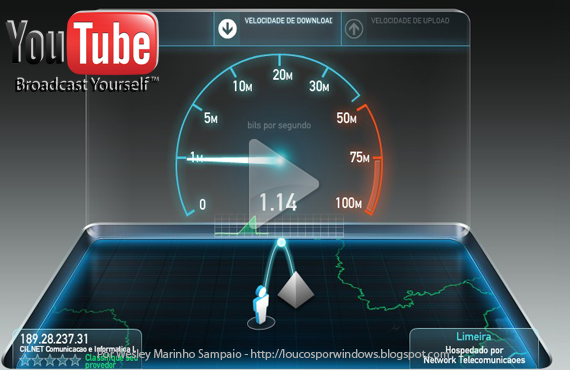 Testar Velocidade de Conexão da Internet Criar Facebook,Windows7,WindowsXp,Ganhar Dinheiro,Tecmundo,Internet