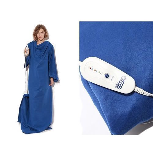 Set of 2 Ion CozE Heated Blanket with Sleeves The First Electric Robe eBay