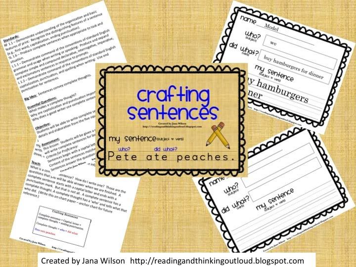 crafting sentences