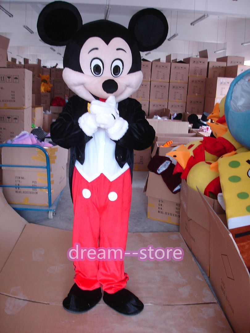 【TOP SALE】 NEW MICKEY MOUSE MASCOT COSTUME ADULT SIZE HALLOWEEN PARTY