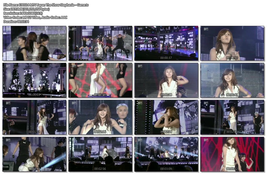 [LIVE] 130114 MTV Japan The Show Stephanie - Game