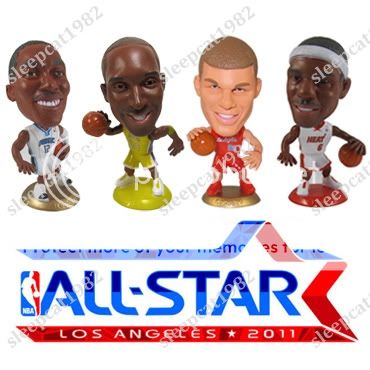 4Pcs NBA Basketball 2.6 Toy Doll Figure Jersey AllStar  