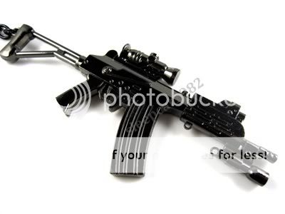 Military Micro Galil S SubMachine Gun Model Key Charm  