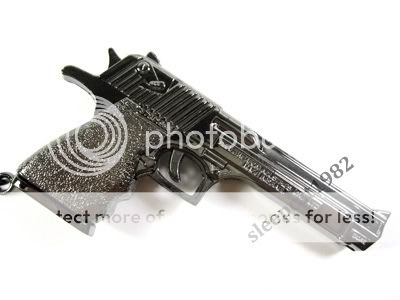 Black Desert Eagle Pistol Gun Model Military Weapon Metal KeyRing Key 