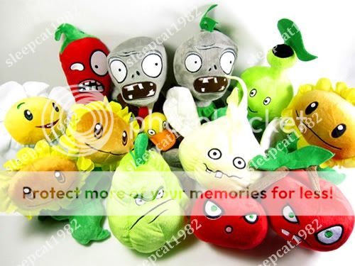 Brand New 10 PCS Figures Plants Vs Zombies 7   11 Cotton Plush Soft 
