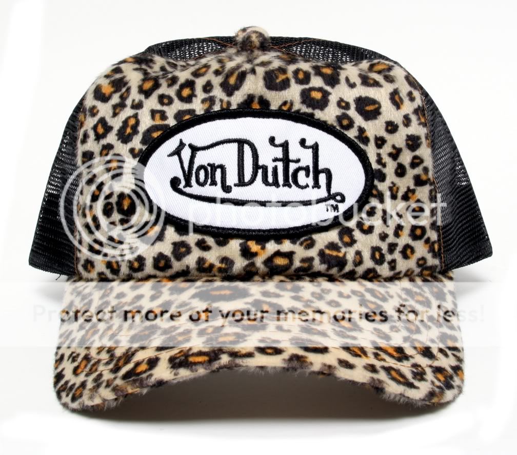 Authentic Brand New Von Dutch Cheetah Print Cap Hat Mesh Truckers ...