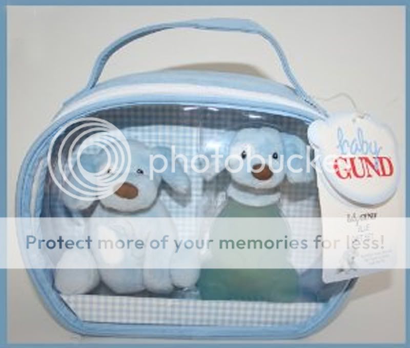 Baby Gund Blue Gift Set Cologne with Finger Puppet and Plush Toy