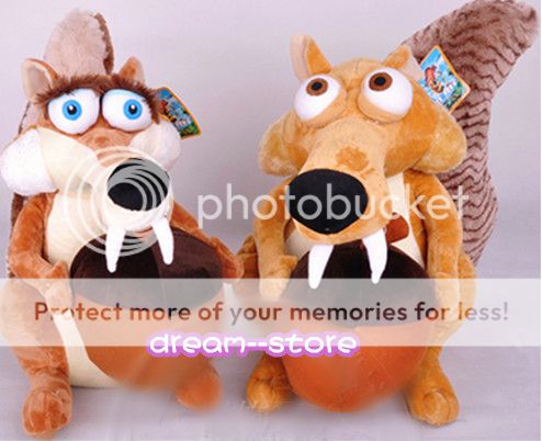 ★ 7'' 10" 13" ★ Scrat Scratte ★ Movie The Ice Age 4 Soft Toy Plush Doll ★