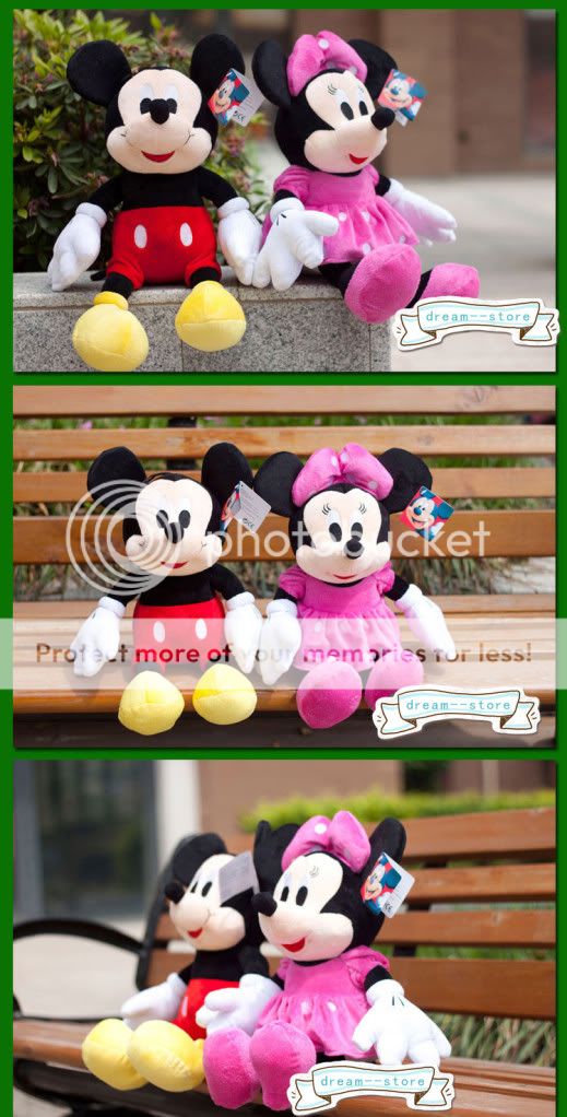 Disney 20" Extra Large Mickey Minnie Mouse Soft Plush Stuffed Animal Toy Doll